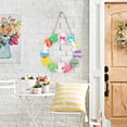 thumbnail image 1 of Adornos de Pascua de madera para la decoración del hogar | Colgante de madera con forma de huevo, zanahoria y conejo | Adorno festivo de primavera para pared, puerta o ventana, 1 of 6