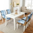 thumbnail image 2 of TSOVTHRID Floral Patchwork Blue Print Quilted Dining Chair Slipcovers Stretchy Comfortable Chair Covers with Detachable Strap Seat Cushion Covers for Kitchen, Set of 4, 2 of 7