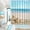 Blue, variant on Hadint 4Pcs Summer Beach Shower Curtain Set, Blue Sea Beach Shower Curtain and Rug Set, 12 Pcs Hooks, 71in x 71in
