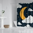 thumbnail image 2 of Gothic Shower Curtain Set - Dark Celestial Moon & Star Print, Mystical Cosmic Bath Decor, Waterproof Polyester 72"Wx72"L, Goth Aesthetic Gift, 2 of 5