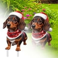 thumbnail image 2 of 1Pc Sausage Dog Christmas Yard Signs 11.8 Inch Farmhouse Christmas Yard Stakes Outdoor Decorative Large Sausage Dog Xmas Decorations Signs for Farm Garden, 2 of 6