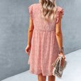 thumbnail image 5 of SMihono Robe d'Été pour Femmes Grande Taille Mode pour Femmes Décontractée à Col en V Manches Feuilles Chiffon Floral Bohème Plage Robe Sans Manches, 5 of 5