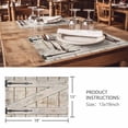 thumbnail image 3 of Placemats 1 Pack, Vintage Wood Grain Woven Placemat, Linen Place Mats for Kitchen/Dining Tables, Farmhouse Country Door Retro Washable Table Mats for Party, 3 of 8