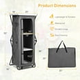thumbnail image 4 of Barara King Camping Storage Cabinet, Folding Beach Storage Cabinet, Folding Camping Storage Cabinet with 3 Shelves and Carry Bag-XL, 4 of 9