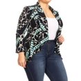 thumbnail image 2 of Women's Plus Size Solid Print Casual Long Sleeve Open Front Jacket Blazer/Made in USA, 2 of 5