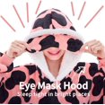 thumbnail image 2 of Wearable Blanket Hoodie, Oversized Sherpa Fleece Hooded Sweatshirt with Eye Mask for Adult, Gifts for Women Men, 2 of 7