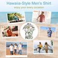 thumbnail image 6 of Pochacco Men's Hawaiian Shirts Short Sleeve Button Down Casual Shirts Summer Tropical Aloha Beach Shirts, 6 of 7