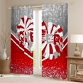 thumbnail image 2 of jejeloiu Cheer Cheerleading Black Out Curtains,Ymnastics Dancing Lovers Curtains Pack of 2 (42x63 Each),Red White Gray Bedroom Curtains For Girls Teens,Breathable Home Decor, 2 of 6