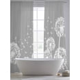 thumbnail image 5 of White Dandelion Sheer Curtains 84 Inch Length 2 Panels Set Window Treatments, Spring Plants Flowers Vintage Gray Rod Pocket Semi Curtains for Living Room/Bedroom/Kitchen Décor, 104"W x 84"L, 5 of 7