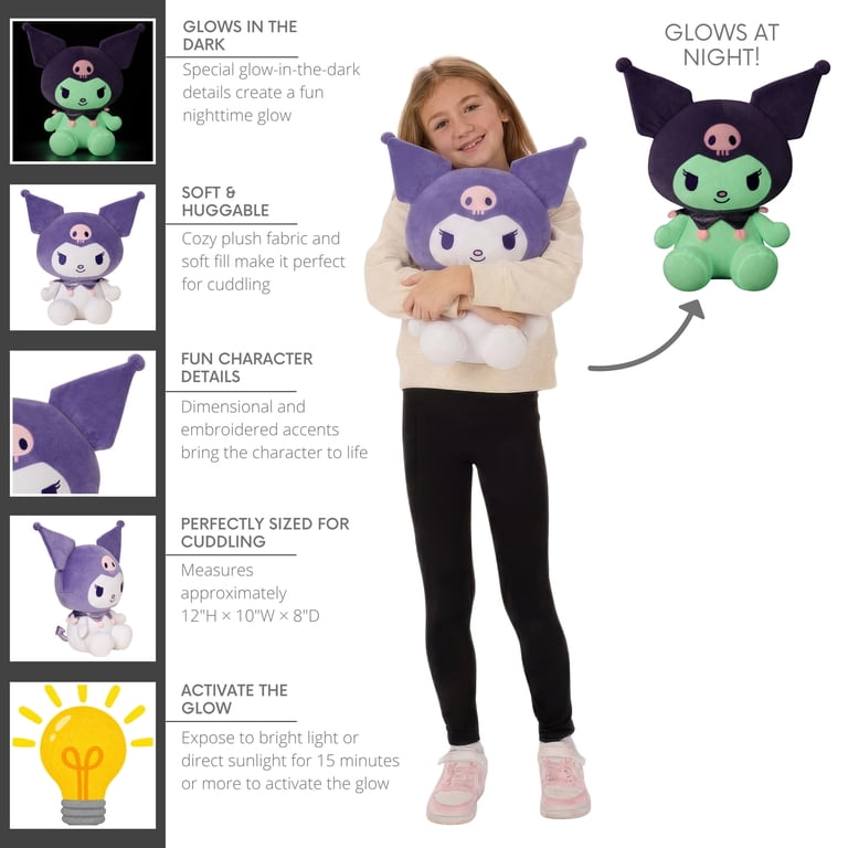 Kuromi Glow in the Dark Plush Pillow Buddy, 12 Inch photo 4
