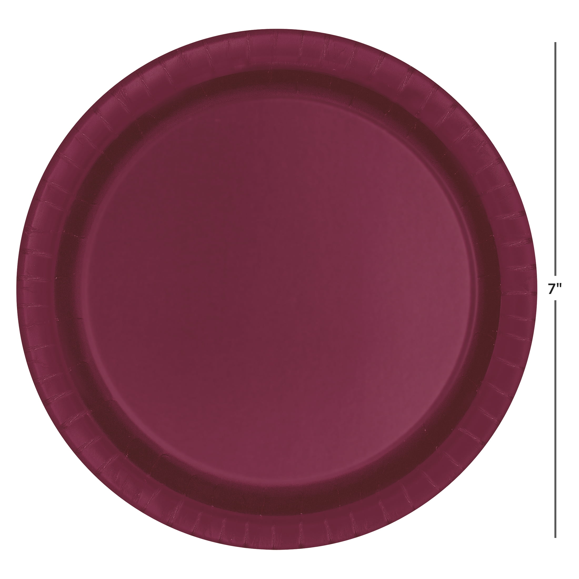70CT 7IN Burgundy Dessert Paper Plates by Way To Celebrate