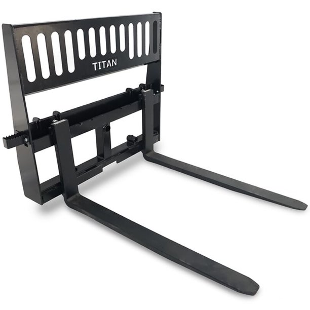 Titan Attachments ProDuty Skid Steer Pallet Fork Attachment, 48" Fork