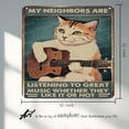 thumbnail image 4 of Cat Guitar Rock Retro Style Poster,I Play Guitar and I Know Things Art,Vintage Pop Music Style Cafe Home Art Wall Art Decor Metal Square Sign,Ideal for Guitar Enthusiasts 12x12 Inches, 4 of 6