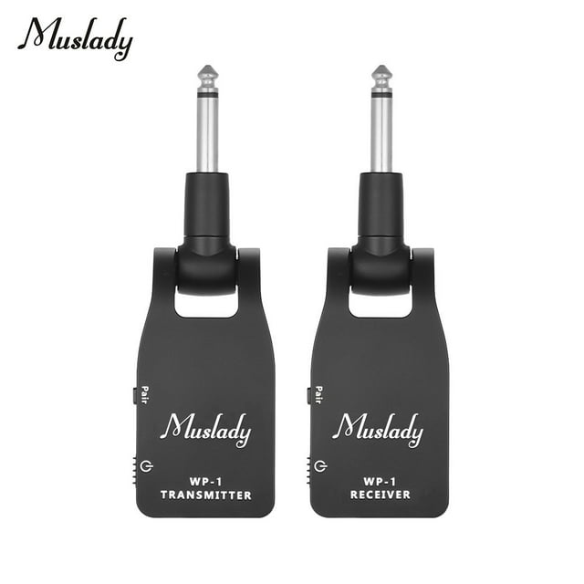 Muslady Émetteur et Récepteur de Système de Guitare Sans Fil 2,4 g avec Batterie au Lithium Rechargeable Intégrée Transmission 30 m pour Guitare Électrique Basse