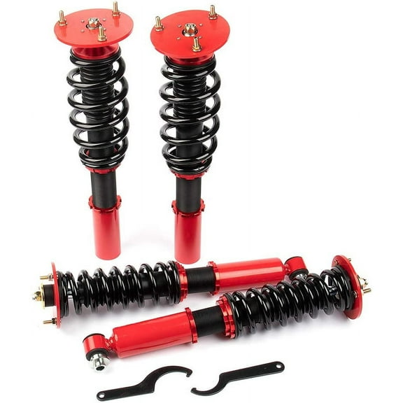 ECCPP Coilover Struts Spring Shocks Adjustable Height Coilovers Suspension Struts Coil Spring Shocks and Struts Full Set ECCPP Fit for 04-2010 for BMW 525i /08-2010 for BMW 535i /06-07, 2010 for BMW 5