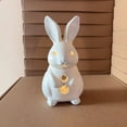 thumbnail image 3 of Kjfeif Light Up Easter Bunny Figurines, Glowing Resin Rabbit Statues for Spring Home Decor, Two Style Options for Tabletop or Mantel Display, 3 of 8