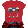 thumbnail image 6 of American Flag Shirts Women 4th of July Crewneck Short Sleeve Patriotic T-Shirt Memorial Day Graphic Tee Independence Day Tops, 6 of 6