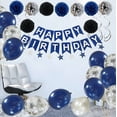 thumbnail image 2 of Kit de globos para cumpleaños, azul oscuro, 47 unidades, lámina de látex, fiesta, 2 of 3
