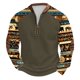 thumbnail image 2 of Blusas y camisas de manga larga con cuello redondo para hombre Sudadera con puños en los hombros estampada para hombre Blusa de poliéster de manga larga con cuello redondo para hombre, 2 of 3