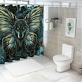thumbnail image 7 of Orinice Butterfly Wolf Gothic Art Bathroom Decor Set Polyester Fabric Fashion Bathroom Decor with Hooks 60x72, 7 of 7