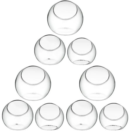 9Pcs Terrarium Air Plant Planters Glass Bowls Vases Desktop Glass Plant Containers for Home Office