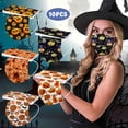 thumbnail image 1 of Máscara desechable de Halloween para adultos de 3 capas con patrón de fantasma de calabaza, 50 máscaras faciales festivas para hombres y mujeres con línea de nariz, 1 of 5