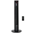 thumbnail image 1 of HOMCOM Black Tower Fan with Remote, 37.75"H, 3 Speeds & 4 Modes, 70° Oscillation, 12H Timer, LED Panel - Ideal for Living Room, Bedroom, Office Cooling, 1 of 7
