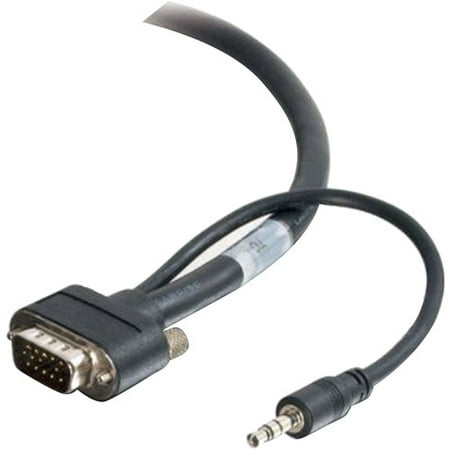 Cables To Go 3' CMG-Rated HD15 SXGA Plus 3.5mm M/M Monitor Cable with Rounded Low Profile Connectors