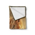 thumbnail image 2 of Wildlife Soft Flannel Fleece Blanket, Big Male Lion Leo Laying Resting in Dense Grass Field Dangerous Carnivore Predator, Cozy Plush for Indoor and Outdoor Use, 50" x 70", Multicolor, by Ambesonne, 2 of 5