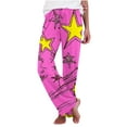 thumbnail image 3 of Axiiglly Pajama Pants for Women Funny Printed Elastic Waist Pajama Bottoms Casual Comfy Loose Sleepwear Fall Pajamas Full Length Pants with Pockets, 3 of 8