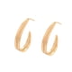 thumbnail image 1 of Aretes Medias Arracadas Dama Ovaladas Facetadas Oro 18K Lam dorado Unitalla, 1 of 7