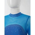 thumbnail image 5 of Yeahdor Girls Long Sleeves Figure Ice Skating Dress Rhinestones Sheer Mesh Ballet Dance Dress, 5 of 7
