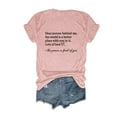 thumbnail image 4 of Baqcunre T Shirts For Women Double Printing Women Letter Print Summer Casual Short Sleeve Tees Tops Womens Tops Womens Blouses Pink M, 4 of 4