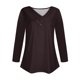 thumbnail image 4 of ICHUANYI Clearance Women's Long Sleeve Summer V Neck Sexy Casual Tops Regular Blouse Tops(Brown, L) ICHUANYI WER2023081201382, 4 of 4