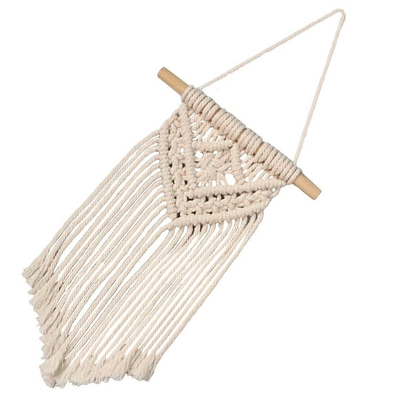 Homoyoyo Handmade Macrame Wall Hanging Tapestry Ivory Cotton Rope Boho Decor for Living Room Bedroom 1 Set