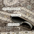 thumbnail image 4 of GAOMON 10x13 Area Rug Washable Rug Non Slip Backing Rug Vintage Oriental Foldable Rugs Stain Resistant Floral Print Accent Carpet for Bedroom Living Room Kids Room, Brown, 4 of 8
