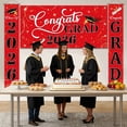 thumbnail image 4 of 3Pack Graduation Decorations Class of 2026,Congrats Grad 2026 Backdrop Banner and Hanging Porch Signs,Red Black Graduation Party Supplies for High School College Party,Photography Props, 4 of 7