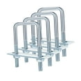 thumbnail image 4 of GUOOL 4x U Bolts Reliable Heavy Duty for Industrial Rectangular Wood Metal Objects M8 60x100mm, 4 of 9
