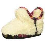 Dearfoams Girl's Pile Bootie w/Mixed Material Trim Slippers