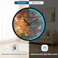 thumbnail image 5 of Voice Activated Clock with Glow Light 12 Inch Large Silent Wall Clock Battery Operated for Home Decor Orange Leaves, 5 of 8