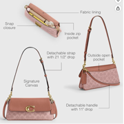Coach Women's Jet Shoulder Bag In Signature Canvas