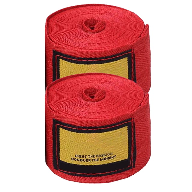 2 piezas de vendas de boxeo para deportes, kickboxing, vendas de mano, guantes de combate de boxeo tailandés, protectores rojos