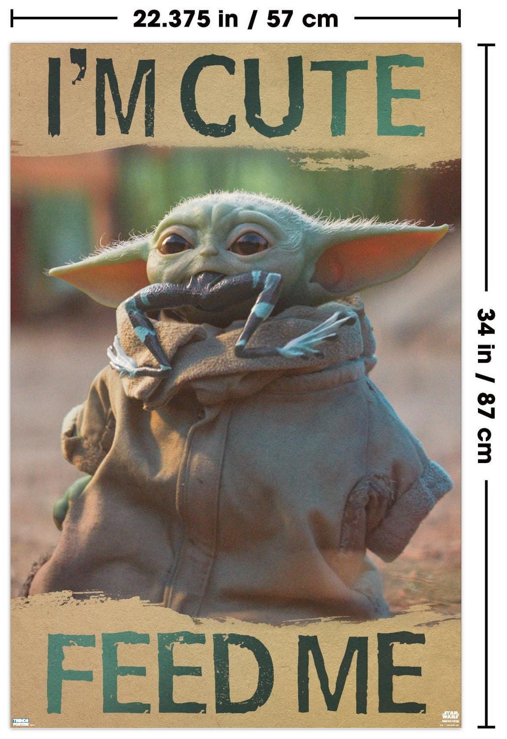 Star Wars: The Mandalorian - Feed Me Wall Poster, 22.375" x 34"