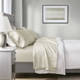 thumbnail image 2 of Beautyrest Ensemble de Draps en Coton et Polyester Contemporain Ivoire, 2 of 8