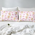 thumbnail image 4 of Erosebridal Cartoon Corgi Sheet Set Twin,Kawaii Bow Bedding Sets Twin Size,Love Heart Twin Sheet Sets,Breathable Kids Bedroom Decor,3pcs, 4 of 7