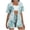 Light Blue, variant on Women's 2 Piece Outfits Fashion Tropical Print Cover Ups Short Sleeve Blouse Shorts Set Cute Summer Beachwear
