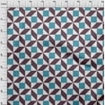 thumbnail image 3 of oneOone Silk Tabby Fabric Triangle|Parallelogram & Square Geometric Print Fabric By The Yard 42 Inch Wide, 3 of 4