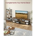 thumbnail image 3 of VASAGLE TV Stand for TV up to 75 Inches, TV Bench, Entertainment Center, 3-Tier TV Console, Rustic Brown and Black, 3 of 6