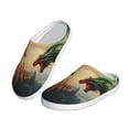 thumbnail image 2 of Yiaed Castle Red Green Sky Dragon Print Slippers Fuzzy Warm Cozy Slippers Non Slip House Slippers For Indoor Outdoor Slippers House Slippers-37/38, 2 of 7