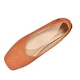 thumbnail image 2 of Fengqque Women's Loafer Flats Square Toe office Work Shoes Penny Loafer Slip On Walking Driving Shoes Orange 6.5(38), 2 of 9